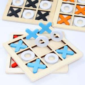 Newest Wooden XO Board Game – Classic Tic Tac Toe Puzzle Toy Set for Kids & Family Fun