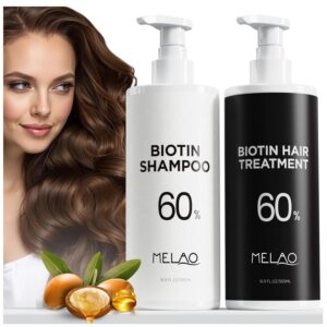 Private Label Organic Scalp Care Hair Treatment Biotin Hair Care Set Shampoo and Conditioner Fuller and Thick Hair