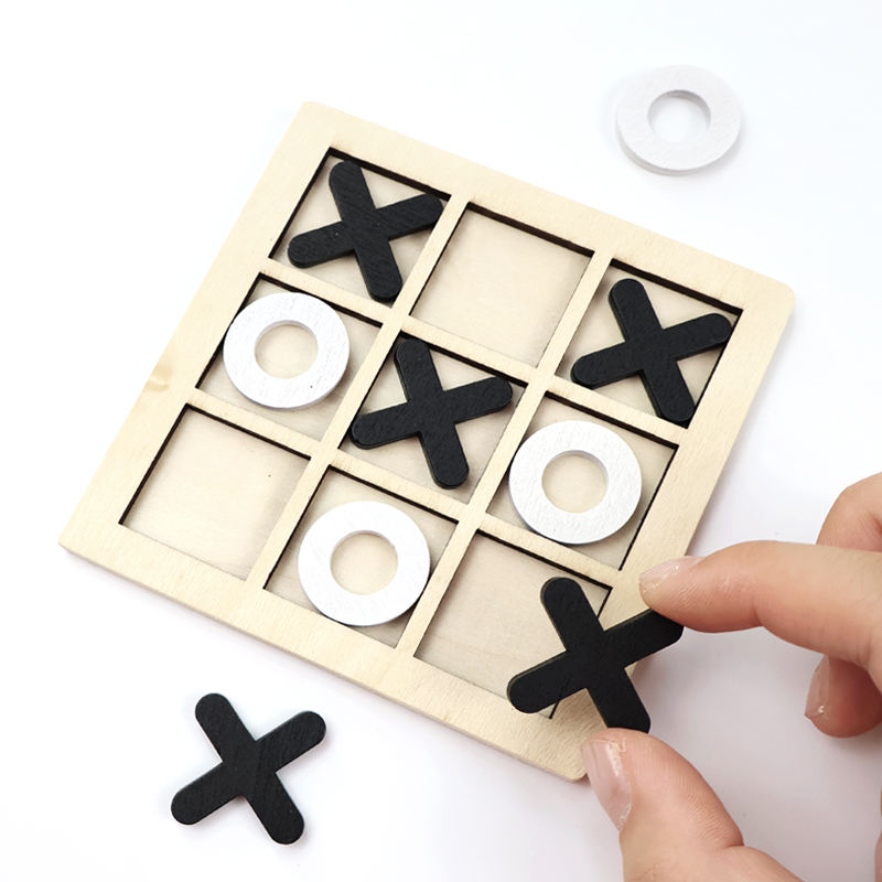 Newest Wooden XO Board Game – Classic Tic Tac Toe Puzzle Toy Set for Kids & Family Fun - Image 3