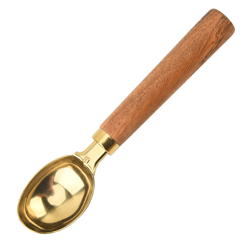 Stainless Steel Handle Gold Plated Pizza Cheese Knife Small Kitchenware Set Bottle Opener Ice Cream Spoon Spatula for Home Use - Image 4