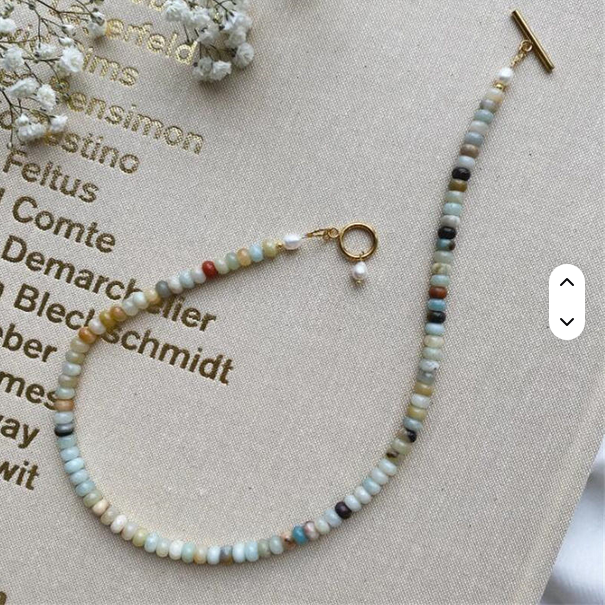 Freshwater Pearl Pendant Necklace – Natural Stone Beads, Waterproof OT Clasp - Image 4