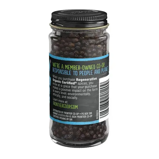 Frontier Co-op Black Peppercorns, Whole, Regenerative Organic Certified® 1.76 oz - Image 4